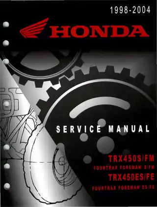 1998-2004 Honda Foreman 450, TRX450 ATV service manual Preview image 1