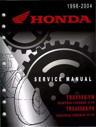 Honda TRX450S/FM & TRX450ES/FE Service Manual (1998-2004) - Comprehensive Repair and Maintenance Guide