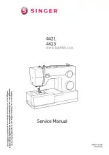 2010 Singer 4421 / 4423 Sewing Machine Service Manual OEM (P/N 104 73 14–26) – preview page 1