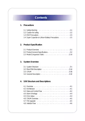 Samsung CLX-3160 Digital Color Laser MFP Service Manual & Guide Preview image 2