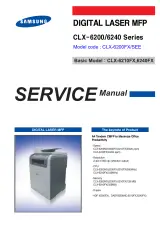 2007 Samsung CLX-6200ND, CLX-6200FX, CLX-6210FX, and CLX-6240FX Laser MFP Service Manual (P/N 6200-FX0SEE) – preview page 1