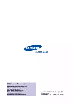 Samsung CLX-6200ND, 6200FX, 6210FX, 6240FX service manual Preview image 2
