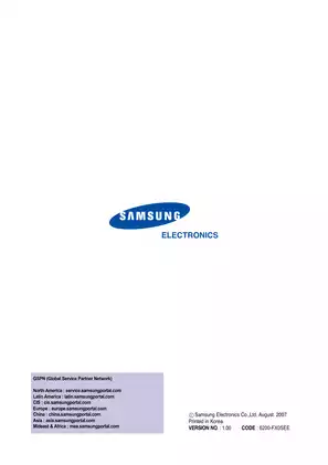Samsung CLX-6200 Series Digital Laser MFP Service Manual - Comprehensive Repair & Maintenance Guide Preview image 2