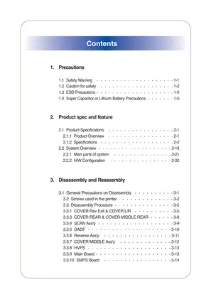 Samsung CLX-6200ND, 6200FX, 6210FX, 6240FX service manual Preview image 3