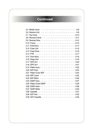 Samsung CLX-6200 Series Digital Laser MFP Service Manual - Comprehensive Repair & Maintenance Guide Preview image 5