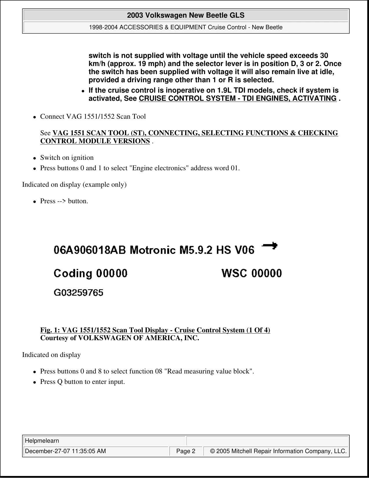 1998-2008 Volkswagen New Beetle repair manual Preview image 2
