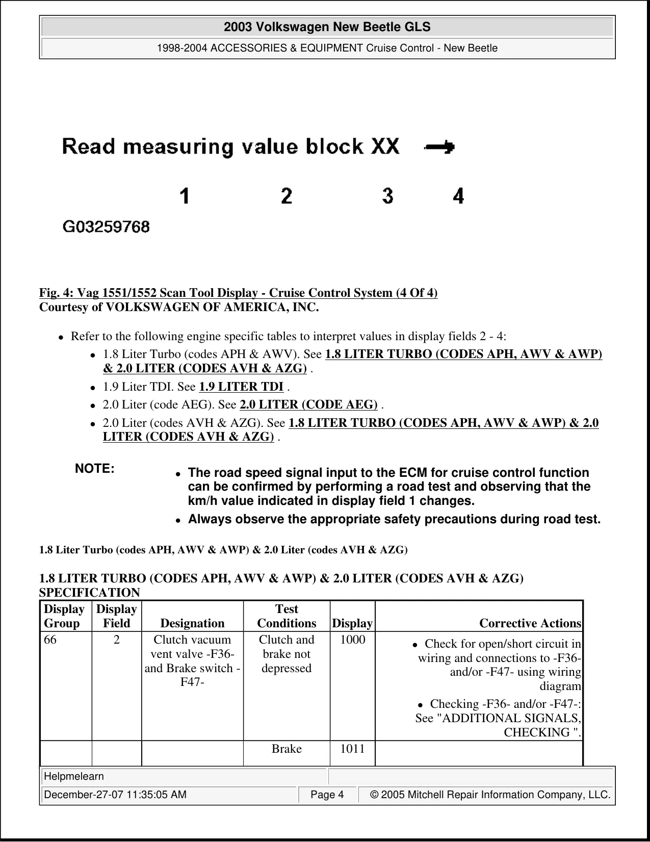 1998-2008 Volkswagen New Beetle repair manual Preview image 4