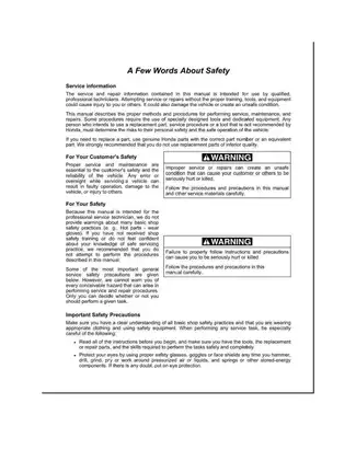 1996-2003 Honda Rebel 250, CMX 250 service manual Preview image 1