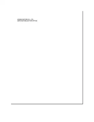 Honda CMX250C Motorcycle Service Manual (1996-2000) - Comprehensive Repair & Maintenance Guide Preview image 3