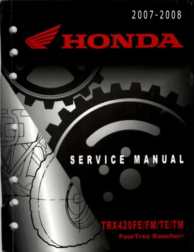 Preview: 2007–2008 Honda TRX420 Rancher Service Manual (P/N 61HP401)