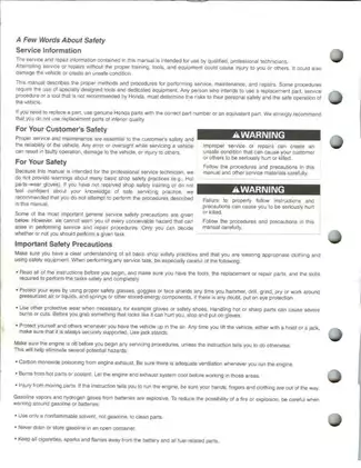2007-2008 Honda TRX420, Fourtrax Rancher ATV service manual Preview image 2