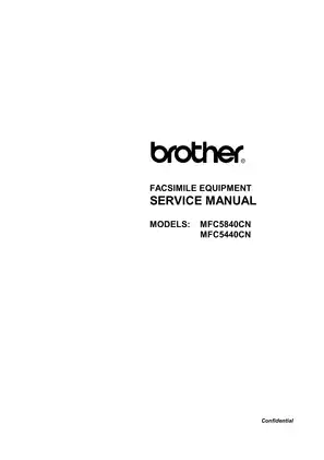 Brother MFC-5840CN MFC-5440CN multifunction color inkjet printer manual Preview image 1