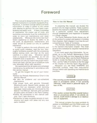 Kawasaki service manual for KDX200, covers 1989-1994 Preview image 3