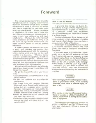 Kawasaki KDX200 Motorcycle Service Manual (Specifications & Maintenance) Preview image 3