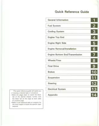 Kawasaki KDX200 Motorcycle Service Manual (Specifications & Maintenance) Preview image 5