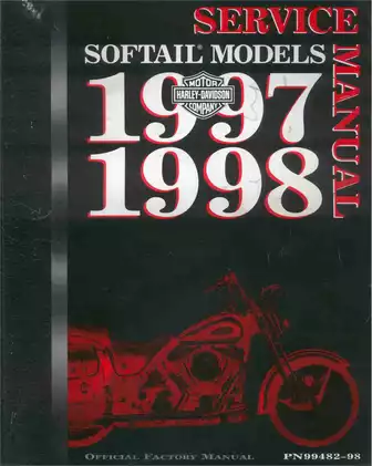 1997-1998 Harley Davidson Softail, Custom, Springer, Bad Boy, Classic, Black, Pearl, Heritage, Fatboy service manual Preview image 1