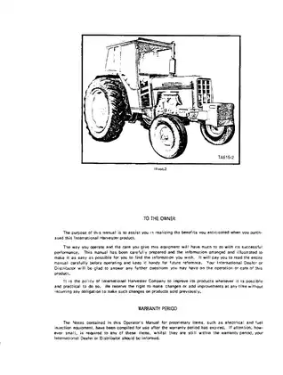 International Harvester Operators Manual for 454, 474, 475, 574 & 674 Tractors Preview image 2