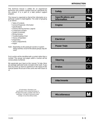 John Deere GX70, GX75, GX85, SX85, GX95, SRX75, SRX95 riding lawn mower service technical manual Preview image 2