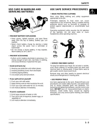 John Deere Sabre Lawn Tractor Technical Manual (TM-GX10238) Preview image 4
