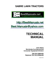 Sabre (John Deere) 1438GS, 1438HS, 1542HS, 1642HV, 1742HS, 1846HV, and 2046HV Lawn and Garden Tractor 1998–2000 Service Manual (P/N TM1769) – preview page 1