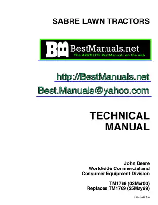 John Deere Technical Manual for V-Twin Engines (TM1769) Preview image 1