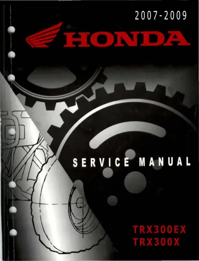Preview: Honda TRX300EX Sportrax & TRX300X 2007–2009 Service Manual (P/N 61HM362)
