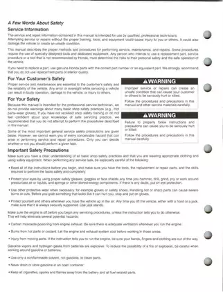 2007-2009 Honda Sportrax TRX300EX, TRX300X service manual Preview image 2