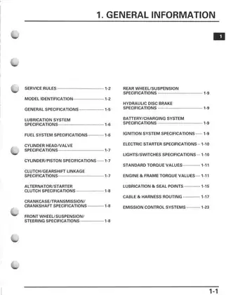 2007-2009 Honda Sportrax TRX300EX, TRX300X service manual Preview image 5