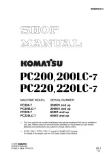 Komatsu PC200 & PC220 Excavator Factory Service Manual (P/N SEBM024312) – preview page 1