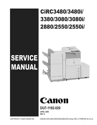 Canon CiR C Series Service Manual - Comprehensive Guide for Repair and Maintenance