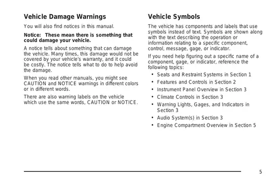 2007 Saturn Outlook owner manual Preview image 5
