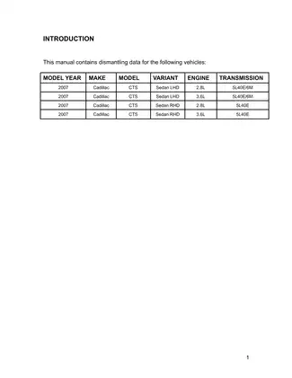 2003-2007 Cadillac CTS shop manual Preview image 5