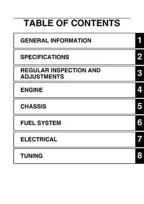 Yamaha YZ450F 2018 Service and Maintenance Manual Preview image 5
