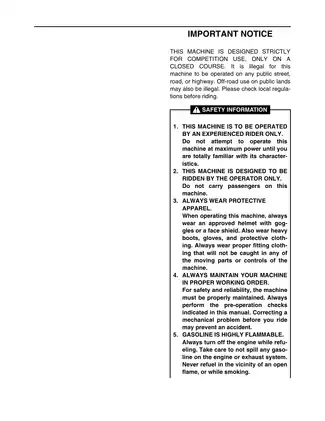 Yamaha YZ Series Complete Service Manual: Operation, Maintenance & Tuning Guide Preview image 4