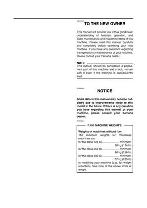 Yamaha WR450F Digital Service Manual Preview image 5