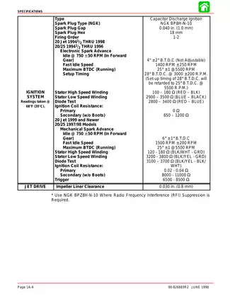 Mercury 1998 Mercury Mariner Marathon, Sea Pro 25 hp outboard motor service manual manual preview page 4 - thumbnail