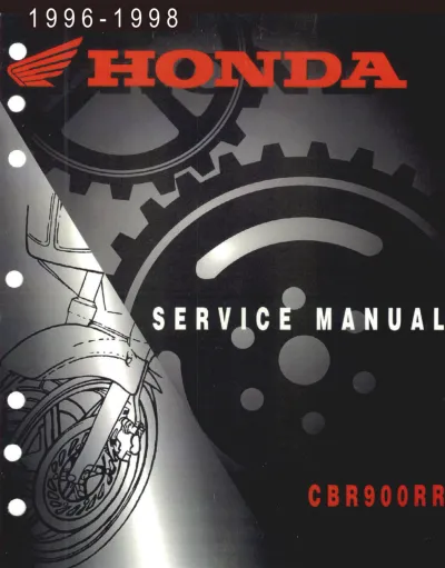 1996–1998 Honda CBR900RR Fireblade Service Manual (P/N C4256-90954) – preview page 1
