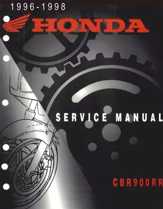 1996-1998 Honda CBR900RR service manual Preview image 1