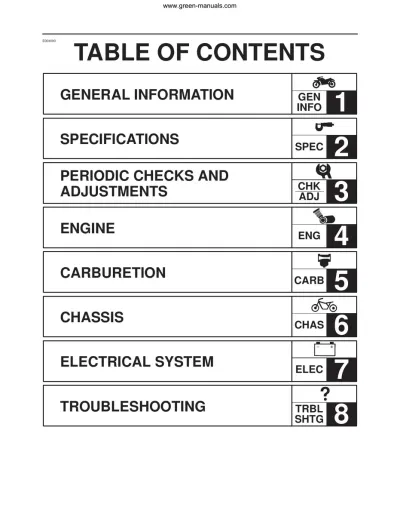 Preview: Yamaha V-Star 1100 Classic Service Manual 1999–2009 (OEM)