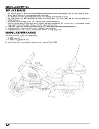 2003 Honda GL1800 Goldwing repair manual Preview image 5