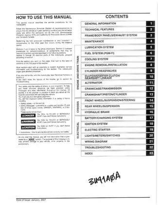 2007-2008 Honda CBR600RR repair manual Preview image 1