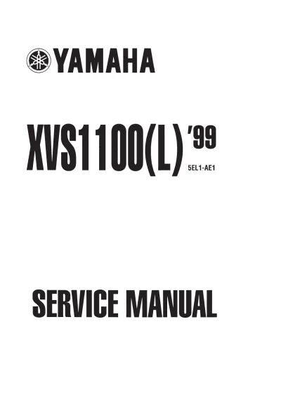 Preview: 1999 Yamaha Dragstar XVS1100(L) Service & Repair Manual (P/N 5EL1-AE1)
