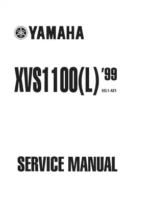 1999 Yamaha XVS 1100(L) Dragstar service manual Preview image 1