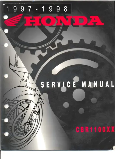 Preview: 1997–1998 Honda CBR1100XX Super Blackbird Service Manual (P/N 61MAT01)