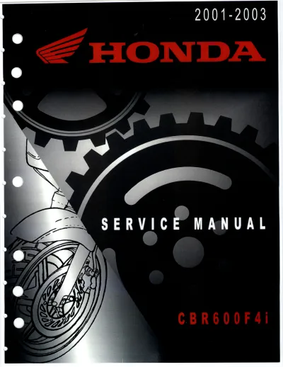 Preview: 2001–2003 Honda CBR600F4i OEM Service Manual (P/N 61MBW52)
