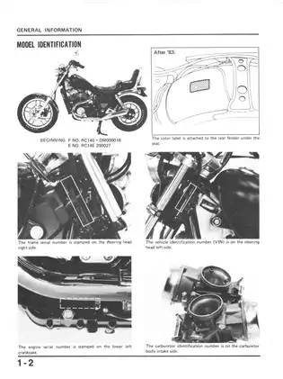1983-1986 Honda Shadow T700C, VT750C shop manual Preview image 5