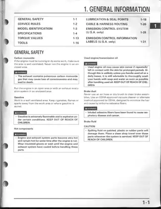 1995-1998 Honda CBR600F3 service manual Preview image 1