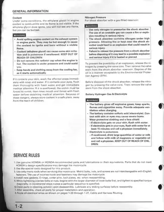 1995-1998 Honda CBR600F3 service manual Preview image 2