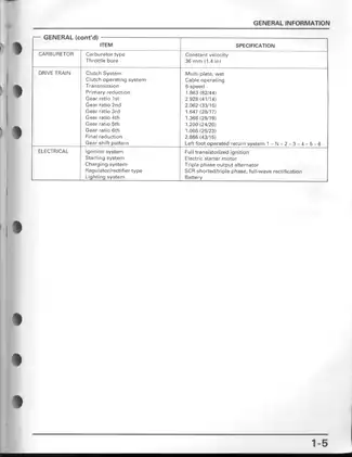 1995-1998 Honda CBR600F3 service manual Preview image 5