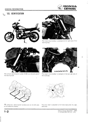 1978-1984 Honda Nighthawk  CB750SC shop manual Preview image 5